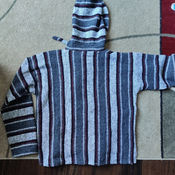 Maroon Grey Black Sweater - Picture 2 of 3